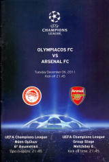 Ολυμπιακός - Άρσεναλ / Match Program - Champions League 2011-2012