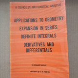 Α Course in Mathematical Analysis, Vol. I - Applications to Geometry, Expansion in Series, Definite Integrals, Derivatives and Differentials