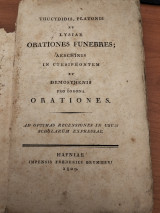 Thucididis, Platonis et Lysiae orationes funebres