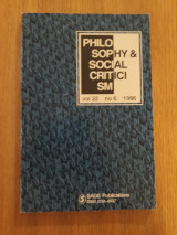 Philosophy & social criticism vol. 22, no. 6