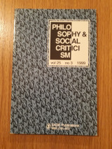 Philosophy & social criticism, vol. 25, no. 3 (1999)