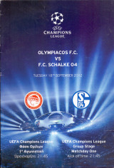 Ολυμπιακός - Σάλκε / Match Program – Champions League 2012-2013