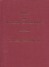 Index du Bulletin Epigraphique 1987-2001: Les mots Français