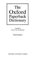 The Oxford Paperback Dictionary