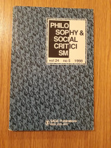 Philosophy & social criticism, vol. 24, no. 5 (1998)