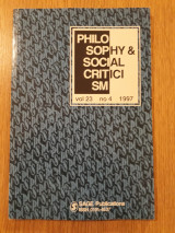 Philosophy & social criticism, vol. 23,4 (1997)
