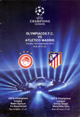 Ολυμπιακός - Ατλέτικο Μ. / Match Program - Champions League 2014-2015