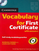Cambridge Vocabulary for First Certificate Student Book with Answers and Audio CD