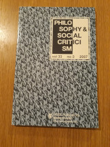 Philosophy & social criticism, vol. 33, no. 3