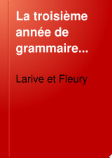 La troisième année de grammaire ...