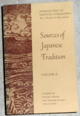 Sources of japanese tradition volume II 1958