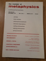 The review of metaphysics, issue no. 201