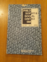 Philosophy & social criticism, vol. 30, no. 7