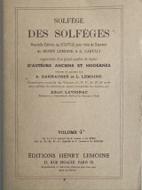Solfege des Solfeges Volume 4A