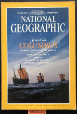 National Geographic January 1992 Vol. 181 No.1 Colbus, La Isabella, Skeleton coast, Monk Seal