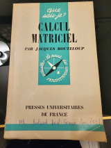 Que sais- je ? Calcul matriciel