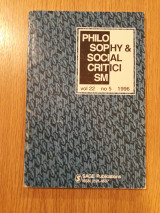 Philosophy & social criticism, vol. 22, no. 5 (1996)