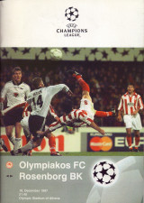 Ολυμπιακός - Ρόζενμποργκ / Match Program - Champions League 1997-1998