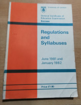 Regulations and Syllabuses