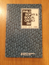 Philosophy & social criticism, vol. 24, no. 4 (1998)