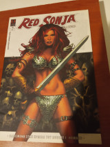 Red sonja with a sword