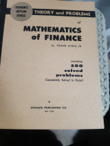 Mathematics of finance ,theory and problems ,Schaum's outline series